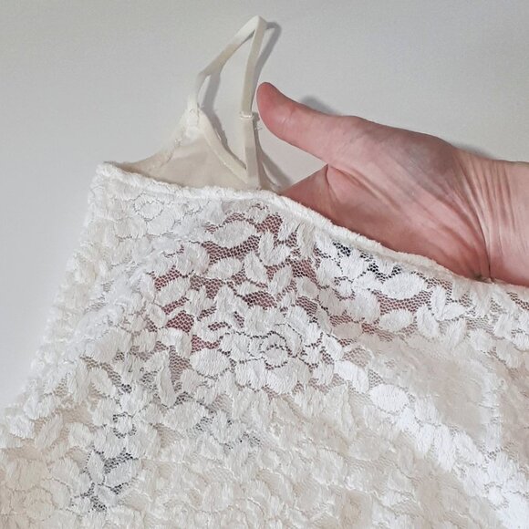 NWOT Zara white floral lace-like sheer / semi-sheer bodysuit, S - Picture 10 of 10
